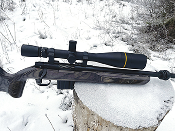 The Mossberg MVP Varmint includes a simple two-lug, push-feed bolt and fluted medium-contour barrel. It feeds smoothly from an AR-style detachable magazine, though this feature makes it difficult to single-feed.
